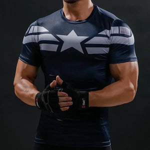 Magliette a compressione da uomo Rashguard Crossfit Abbigliamento sportivo Bodybuilding Training Running Basket Top ad asciugatura rapida Abbigliamento